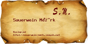 Sauerwein Márk névjegykártya