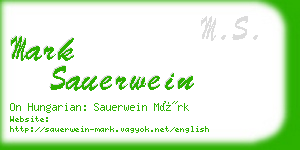 mark sauerwein business card